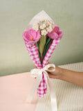 Handmade Crochet Pink Flower Bouquet | Everlasting Floral Gift